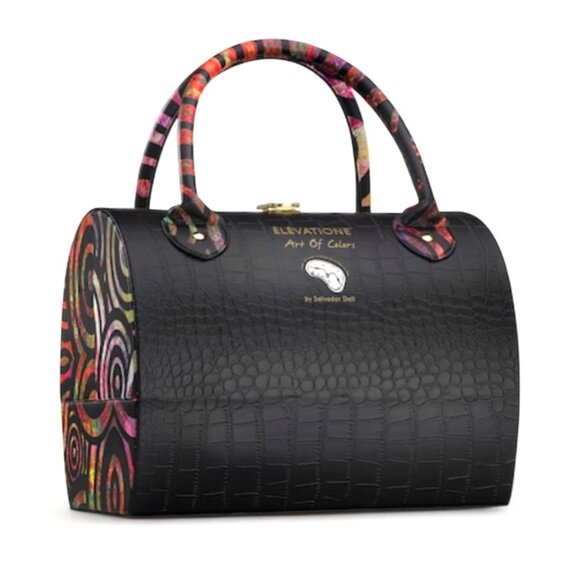 Black and Multicolor Satchel - Picture 1 of 7